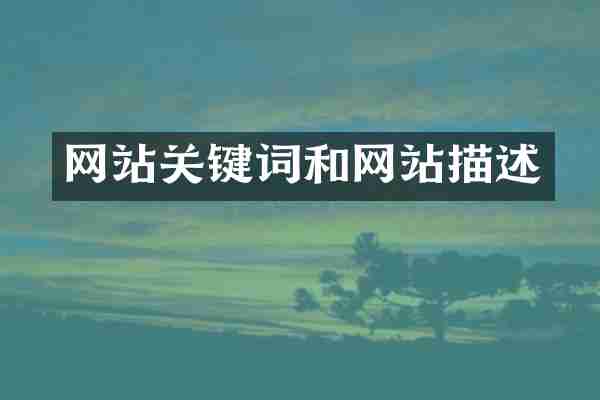 网站关键词和网站描述