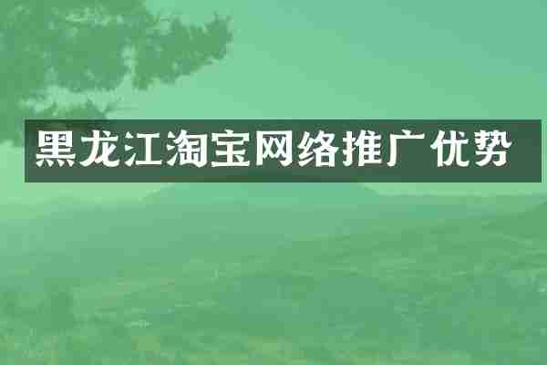 黑龙江淘宝网络推广优势