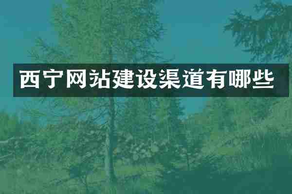 西宁网站建设渠道有哪些