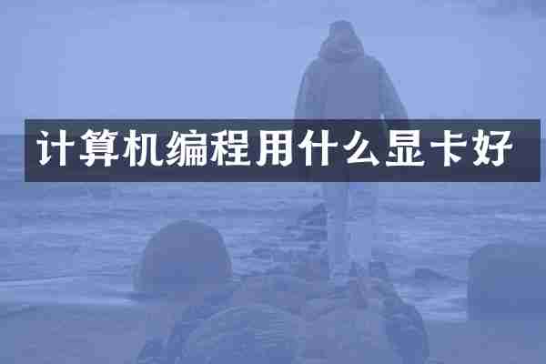 计算机编程用什么显卡好