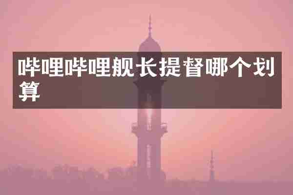 哔哩哔哩舰长提督哪个划算