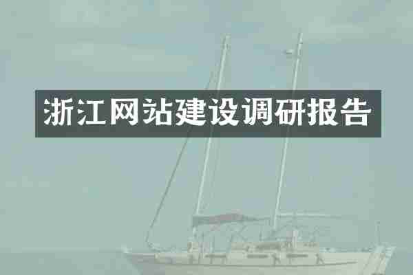 浙江网站建设调研报告