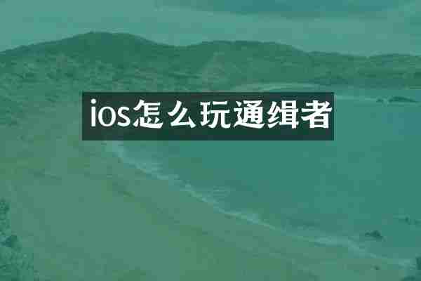 ios怎么玩通缉者
