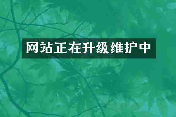 网站正在升级维护中