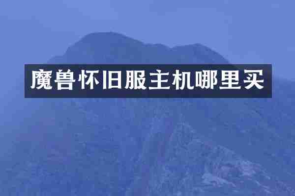 魔兽怀旧服主机哪里买