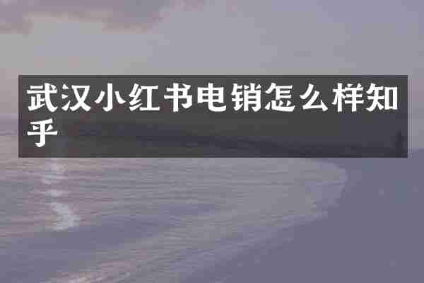 武汉小红书电销怎么样知乎