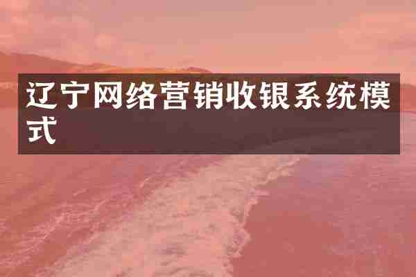 辽宁网络营销收银系统模式
