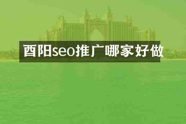 酉阳seo推广哪家好做