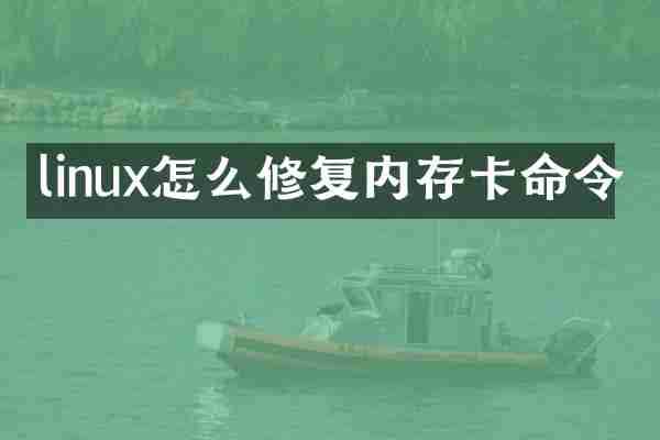 linux怎么修复内存卡命令