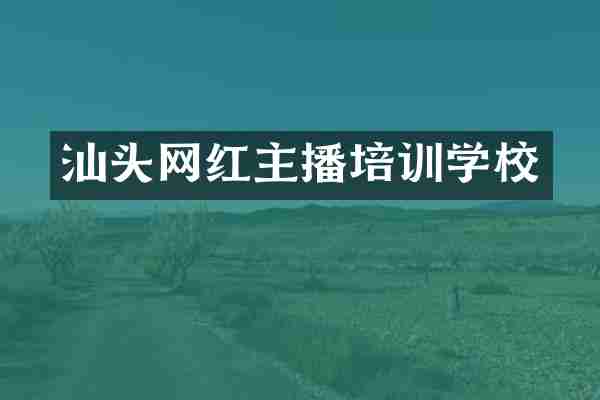 汕头网红主播培训学校