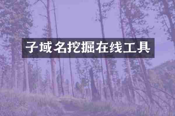 子域名挖掘在线工具