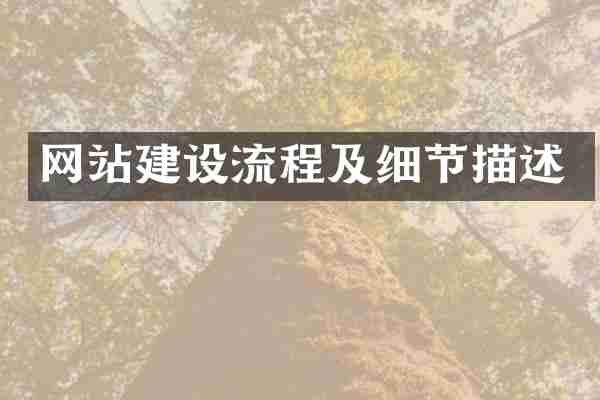 网站建设流程及细节描述
