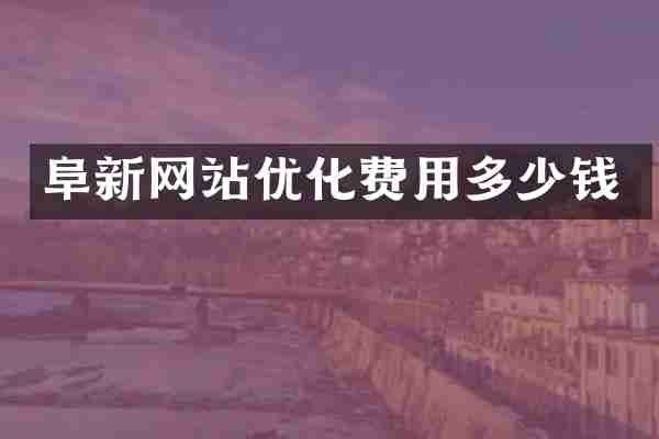 阜新网站优化费用多少钱
