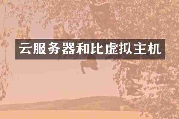 云服务器和比虚拟主机