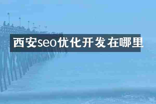 西安seo优化开发在哪里