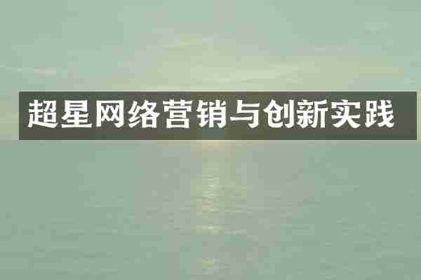 超星网络营销与创新实践