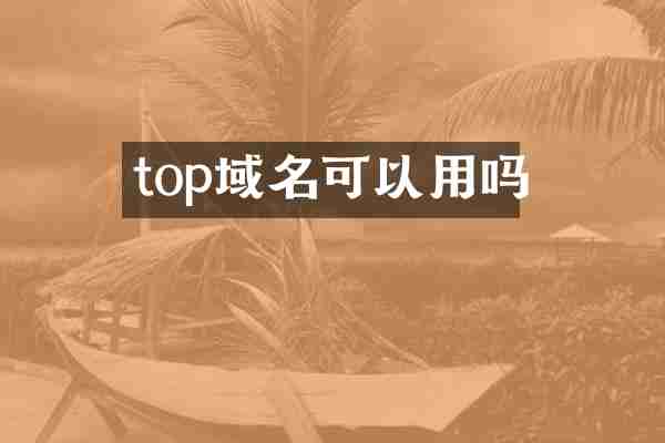 top域名可以用吗