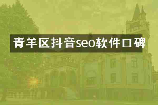 青羊区抖音seo软件口碑