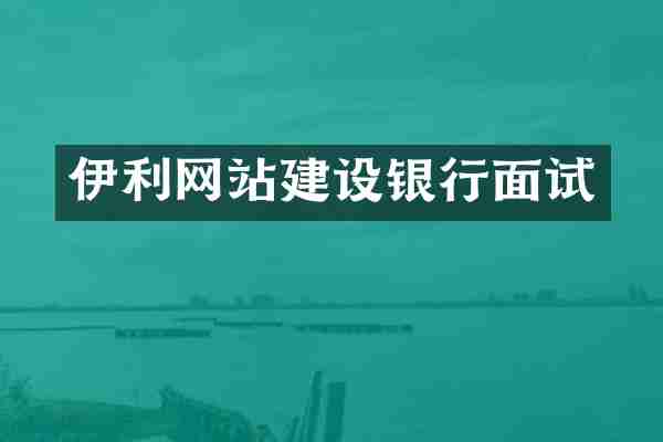 伊利网站建设银行面试