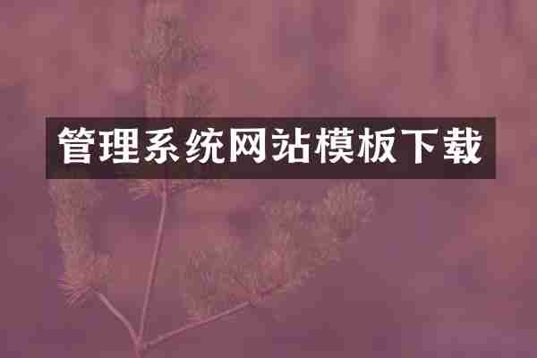 管理系统网站模板下载