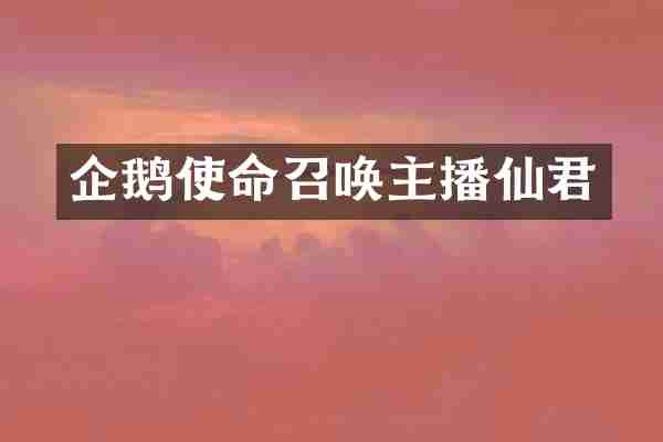 企鹅使命召唤主播仙君
