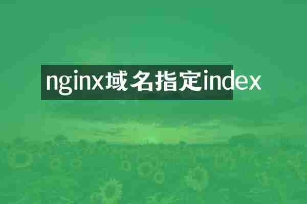 nginx域名指定index