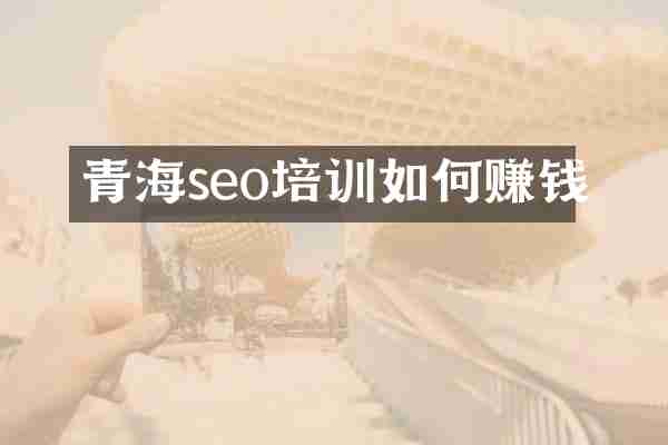 青海seo培训如何赚钱