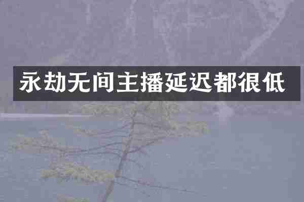 永劫无间主播延迟都很低