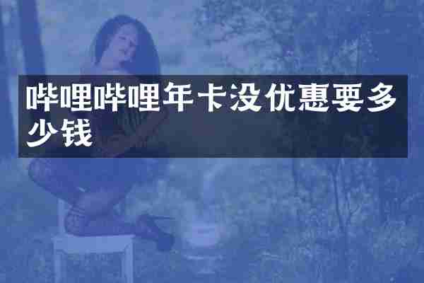 哔哩哔哩年卡没优惠要多少钱