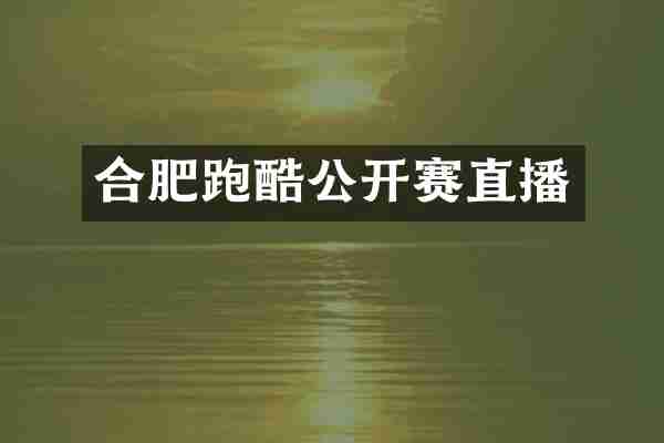 合肥跑酷公开赛直播