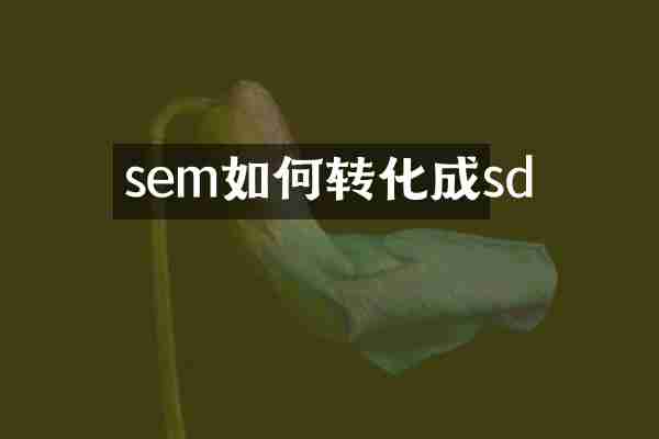 sem如何转化成sd