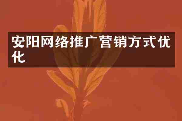 安阳网络推广营销方式优化
