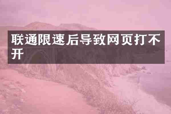 联通限速后导致网页打不开