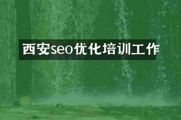 西安seo优化培训工作