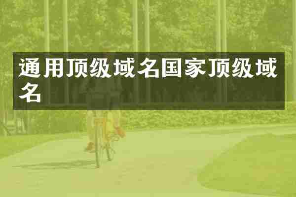 通用顶级域名国家顶级域名
