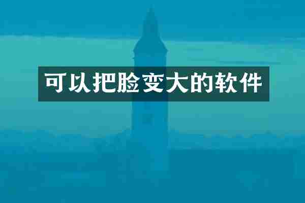 可以把脸变大的软件