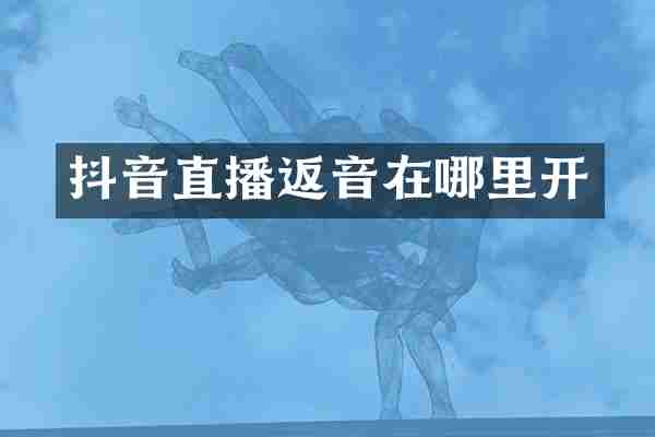 抖音直播返音在哪里开