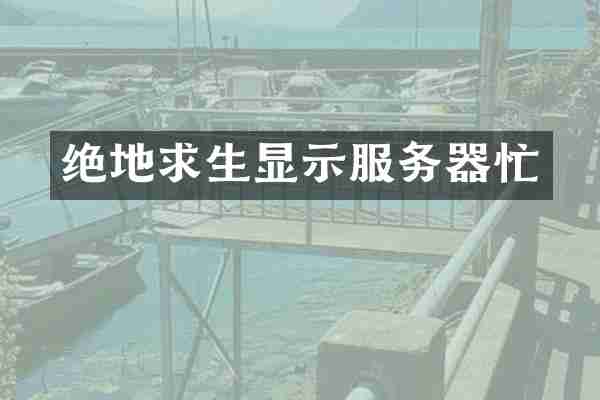 绝地求生显示服务器忙
