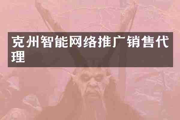克州智能网络推广销售代理