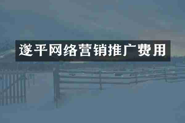 遂平网络营销推广费用