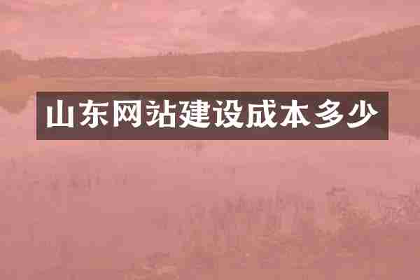 山东网站建设成本多少
