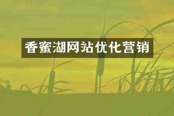 香蜜湖网站优化营销