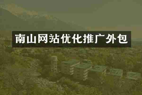 南山网站优化推广外包