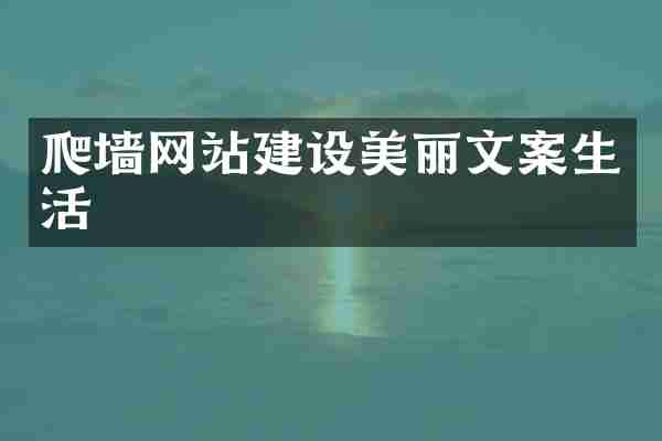 爬墙网站建设美丽文案生活
