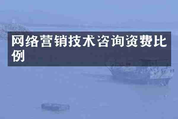 网络营销技术咨询资费比例