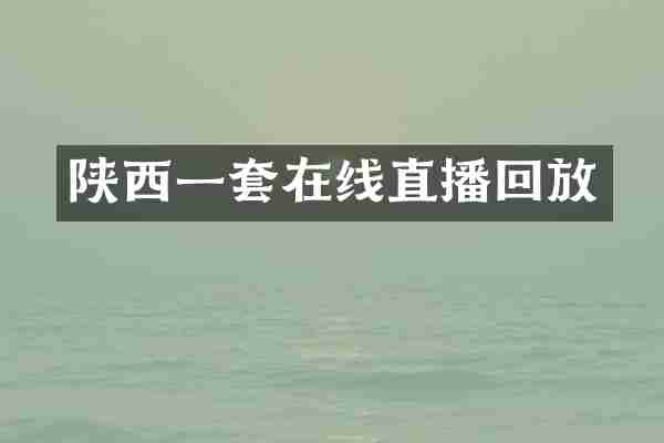 陕西一套在线直播回放