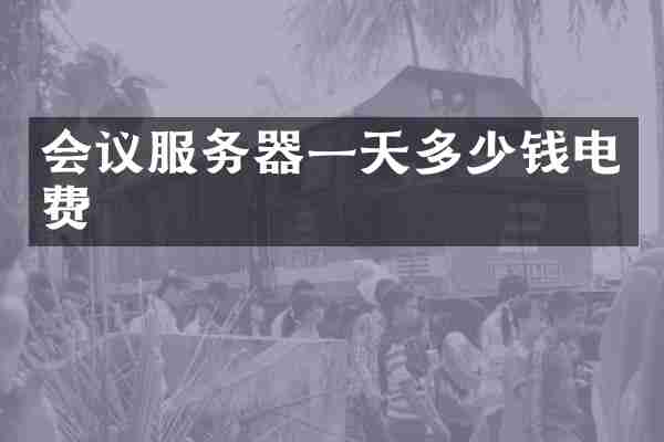 会议服务器一天多少钱电费