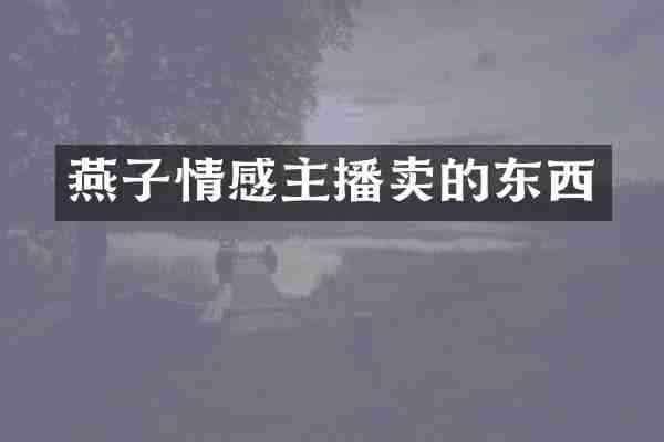 燕子情感主播卖的东西