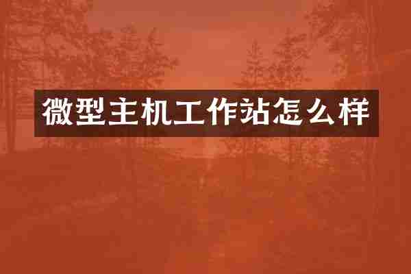 微型主机工作站怎么样