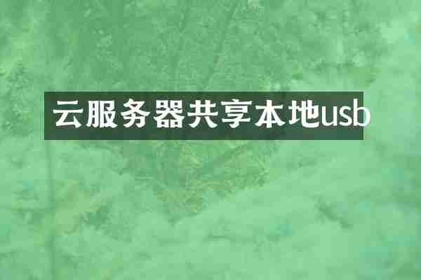 云服务器共享本地usb